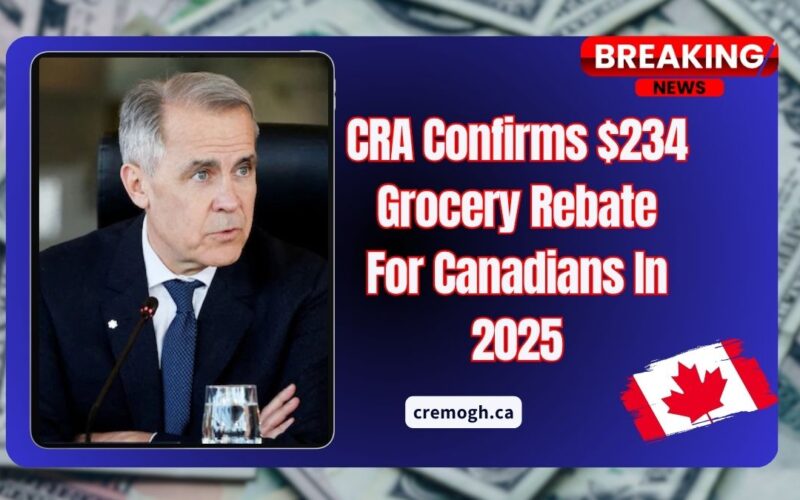 CRA Confirms $234 Grocery Rebate For Canadians In 2025 – Who’s Eligible?